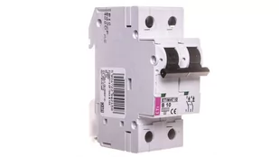ETI Polam ETI Wyłącznik nadprądowy ETIMAT10 2-polowy 10kA B 10A 002123714 ETIMAT10 2P 10KA B 10A - Bezpieczniki elektryczne - miniaturka - grafika 1