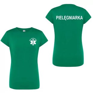 T-shirt - pielegniarka koszulka medyczna damska zielona S - Odzież medyczna - miniaturka - grafika 1