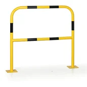 Wyposażenie miejsc publicznych - Bariera ochronna łukowata, 1000 mm, żółty/czarny - miniaturka - grafika 1