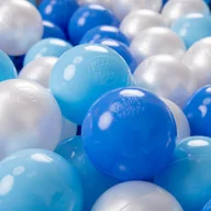 Suche baseny - KiddyMoon KiddyMoon Plastikowe piłeczki 7cm babyblue-niebieski-perła 200 Zabawka zestaw kulek - miniaturka - grafika 1