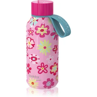 Quokka Solid Kids butelka termiczna ze szlufką Flowers 330 ml - Butelki dla niemowląt - miniaturka - grafika 1