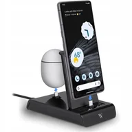 Ładowarki do telefonów - Wasserstein Stacja ładująca 2w1 dla Google Pixel - szybkie ładowanie USB-C - miniaturka - grafika 1