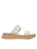 Espadryle damskie - Calvin Klein Jeans Espadryle Sporty Rope Mg Lth Webbing YW0YW01704 Beżowy - miniaturka - grafika 1