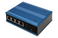 Pozostałe akcesoria sieciowe - Digitus 4-portowy przełącznik sieciowy Fast Ethernet, przemysłowy, niezarządzany, 1 łącze SFP - miniaturka - grafika 1