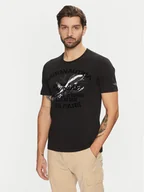 Koszulki męskie - Aeronautica Militare T-Shirt 242TS2343J634 Czarny Regular Fit - miniaturka - grafika 1