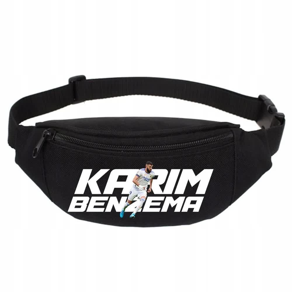SPORTOWA NERKA CZARNA Biodrowa Prezent Dla Fana Piłki KARIM BENZEMA Wzory