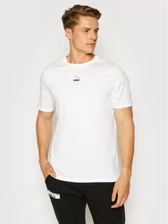 Koszulki męskie - Puma T-Shirt Elevate Tape 531075 Biały Regular Fit - grafika 1