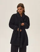 Bielizna nocna - Szlafrok damski Jamie - czarny M - miniaturka - grafika 1