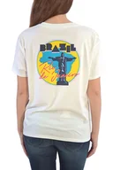 Koszulki i topy damskie - WRANGLER BOYFRIEND TEE OFF WHITE BIAŁY T-SHIRT DAMSKI - miniaturka - grafika 1