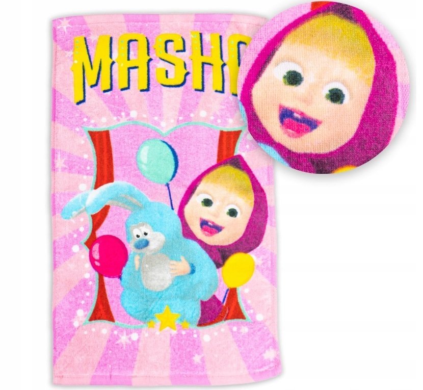 RĘCZNIK DO RĄK DLA DZIECI MAŁY MASHA 30x50 cm