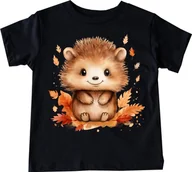 Koszulki dla dziewczynek - koszulka z jeżem, koszulka na dzień jeża jeż16 - miniaturka - grafika 1