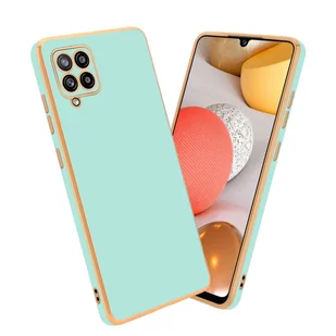 Etui ochronne Cadorabo do Samsung Galaxy A42 5G / M42 5G w kolorze błyszczącej miętowej zieleni - złote etui z elastycznego silikonu TPU chroniące aparat fotograficzny - Etui i futerały do telefonów - miniaturka - grafika 1