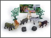 Figurki dla dzieci - Hipo Zwierzęta dzikie HP0409 6szt worek - miniaturka - grafika 1