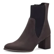 Botki damskie - MARCO TOZZI Damskie botki na obcasie 2-25392-41, Anthracite Com, 39 EU - miniaturka - grafika 1