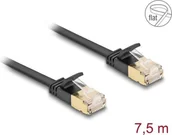 Kable miedziane - Kabel sieciowy RJ45 Delock Cat.6A męski-męski z wytrzymałą końcówką blokującą i surowym kablem taśmowym Cat.7 U/FTP 7,5 m czarny (80349) - miniaturka - grafika 1