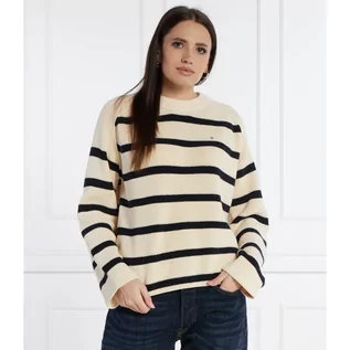 Swetry damskie - Tommy Hilfiger Sweter CARDI STITCH | Loose fit - grafika 1