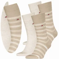Skarpetki męskie - Tommy Hilfiger Skarpety Męskie 43-46 Beż Paseczki - miniaturka - grafika 1