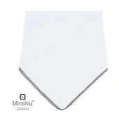 Śliniaki i fartuszki - MimiNu by Kieczmerski, Apaszka-chusteczka z mini pomponikami, biały - miniaturka - grafika 1