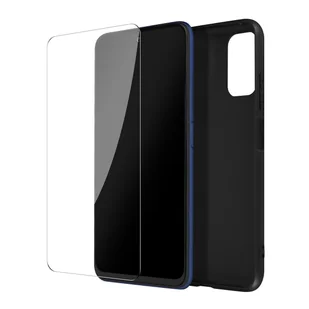 Etui do Xiaomi Redmi Note 10 5G Miękkie czarne i szkło hartowane 9H Clear - Etui i futerały do telefonów - miniaturka - grafika 1