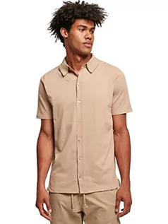 Koszule męskie - Urban Classics Męska koszula z dzianiny w kolorze beżowym, rozmiar M - grafika 1