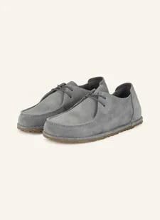 Birkenstock Botki Zamszowe Utti Lace grau - Botki damskie - miniaturka - grafika 1
