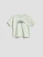 Bluzki dla niemowląt - Reserved - Bawełniany t-shirt - jasnozielony - miniaturka - grafika 1