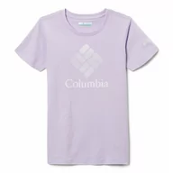 Odzież trekkingowa damska - Koszulka Dziecięca Columbia Mission Lake Short Sleeve Graphic T-Shirt - miniaturka - grafika 1