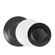 Talerze - Komplet talerzy serwis EVERYDAY biało-czarny 19 el - miniaturka - grafika 1