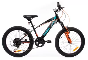 Sun Baby Tiger Bike 20 cali dla chłopca Czarno-pomarańczowo-turkusowy 2023 - Rowery - miniaturka - grafika 1