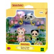 Figurki dla dzieci - Sylvanian Families Przedszkole Spacer z parasolkami Baby Trio 5748 p6 - miniaturka - grafika 1