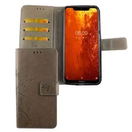 Etui i futerały do telefonów - Nokia 8.1 / Nokia X7 Etui na telefon komórkowy Pokrowiec ochronny Etui z klapką Uchwyt na kartę Szary - miniaturka - grafika 1