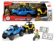 Samochody i pojazdy dla dzieci - Dickie Zestaw trzech pojazdów Samochód terenowy, Quad terenowy, Motor 3838003 - miniaturka - grafika 1