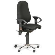 Fotele i krzesła biurowe - Krzesło biurowe EXETER, czarne - miniaturka - grafika 1