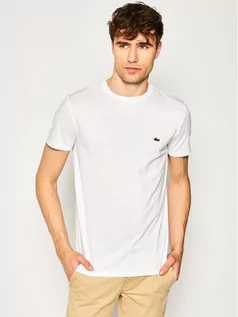 Koszulki męskie - Lacoste T-Shirt TH6709 Biały Regular Fit - grafika 1