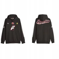 Bluzy męskie - PUMA BLUZA MĘSKA Z KAPTUREM FERRARI RACE GARAGE CREW HOODIE CZARNA r.XL - miniaturka - grafika 1