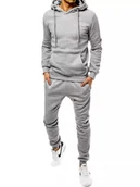 Dresy męskie - Dres męski jasnoszary Dstreet AX0384-XXL - miniaturka - grafika 1