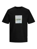 Koszulki męskie - Jack & Jones Koszulka w kolorze czarnym - miniaturka - grafika 1