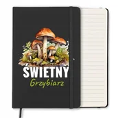 Notesy i bloczki - NOTES W LINIE 120 STR CZARNY PREZENT DLA GRZYBIARZA NAJLEPSZY GRZYBIARZ WZ - miniaturka - grafika 1