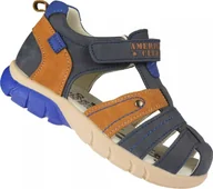 Buty dla dziewczynek - American Club Dziecięce sandały American Club XD-139/24 granatowe 28 - miniaturka - grafika 1