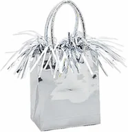 Balony i akcesoria - Obciążnik do balonów Mini torebka prezentowa srebrna - 178 g - miniaturka - grafika 1