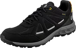 Jack Wolfskin Męskie trampki Woodland 2 Texapore Low M, Czarny Burly Yellow Xt, 43.5 EU - Trampki męskie - miniaturka - grafika 1