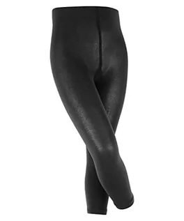 Legginsy - Falke dziecięce bawełniane legginsy w dotyku - mieszanka bawełny, czarne (czarne 3000), UK 3-5 (rozmiar producenta: 134-146), 1 para 13830-3000 - grafika 1