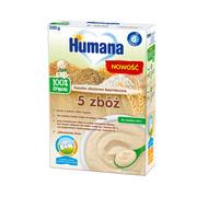 Kaszki dla dzieci - Humana kaszka bezmleczna 5 zbóż 100% Organic 200 g - miniaturka - grafika 1