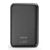 Powerbanki - Hama Powerbank PD10-HD, 10000 mAh 201662 Szara - miniaturka - grafika 1