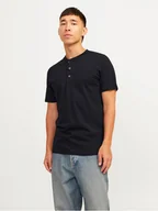 Koszulki męskie - Jack&Jones T-Shirt Jprblunixs 12257965 Czarny Slim Fit - miniaturka - grafika 1