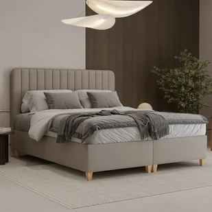 Łóżko Asana kontynentalne 200x200 cm, Grupa Premium, Pojemnik: Tak tapicerowane, kontynentalne, dla dwojga - Łóżka - miniaturka - grafika 1