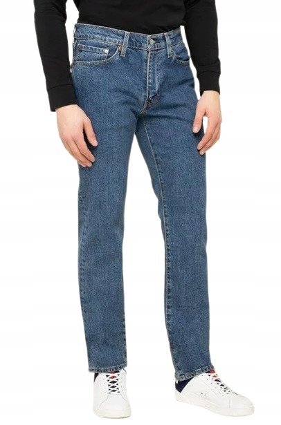 LEVI'S JEANSY MĘSKIE PROSTE NIEBIESKIE Z GUZIKIEM I PRZETARCIAMI 40/32 1J7B
