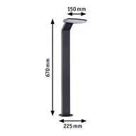 Lampy ogrodowe - Paulmann Zenera słupek LED antracyt 2 200 K - miniaturka - grafika 1