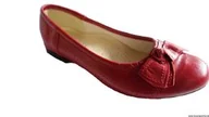 Baleriny - Skórzane balerinki czerwone wygoda komfort 41 - miniaturka - grafika 1