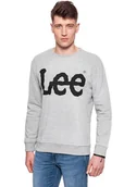 Bluzy męskie - BLUZA MĘSKA LEE LOGO SWS GREY MELE L81QUB37 - Lee - miniaturka - grafika 1
